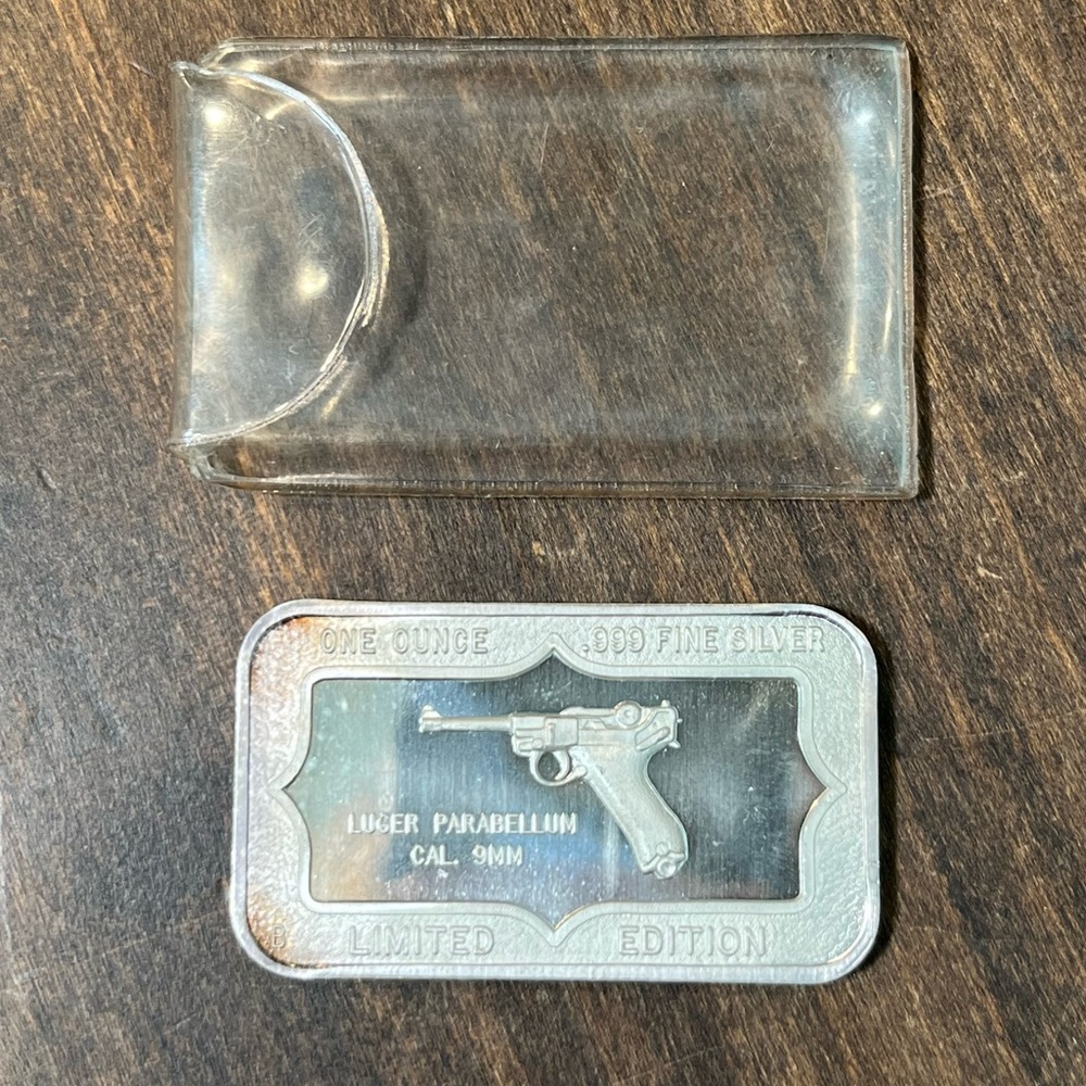 1 ounce of .999 fine silver (Luger Limited Edition bar)